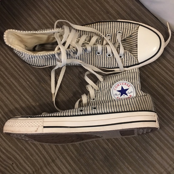 black and white striped converse